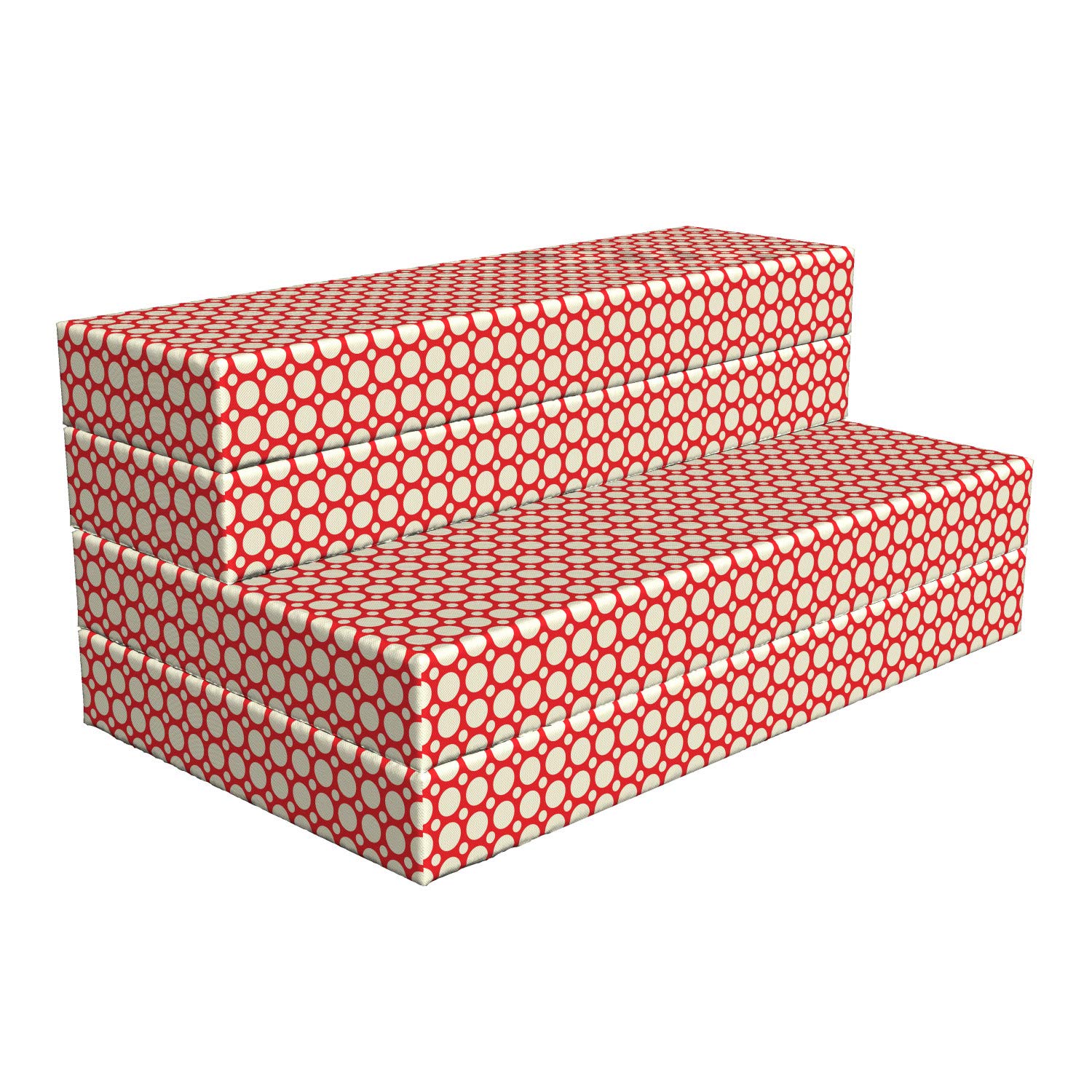 Ambesonne Vintage Foldable Mattress - Big & Small Polka Dots Design, 78.7
