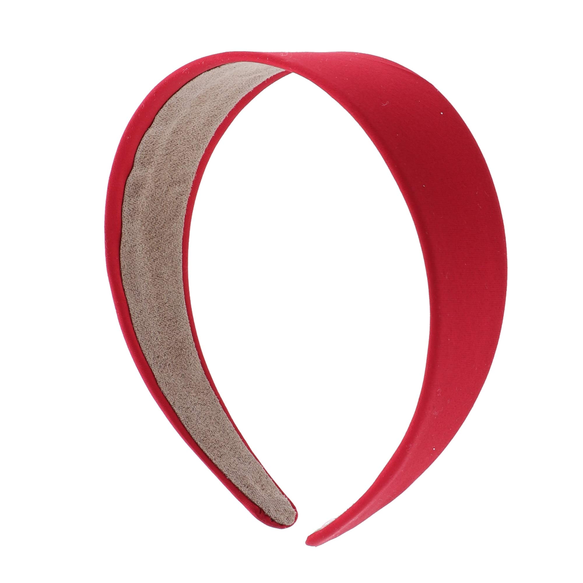 Motique 2 Inch Wide Satin Headbands for Women & Girls - Suede Lined Comfort, Set of 3 - Perfect for Workouts, Weddings, and Everyday Style