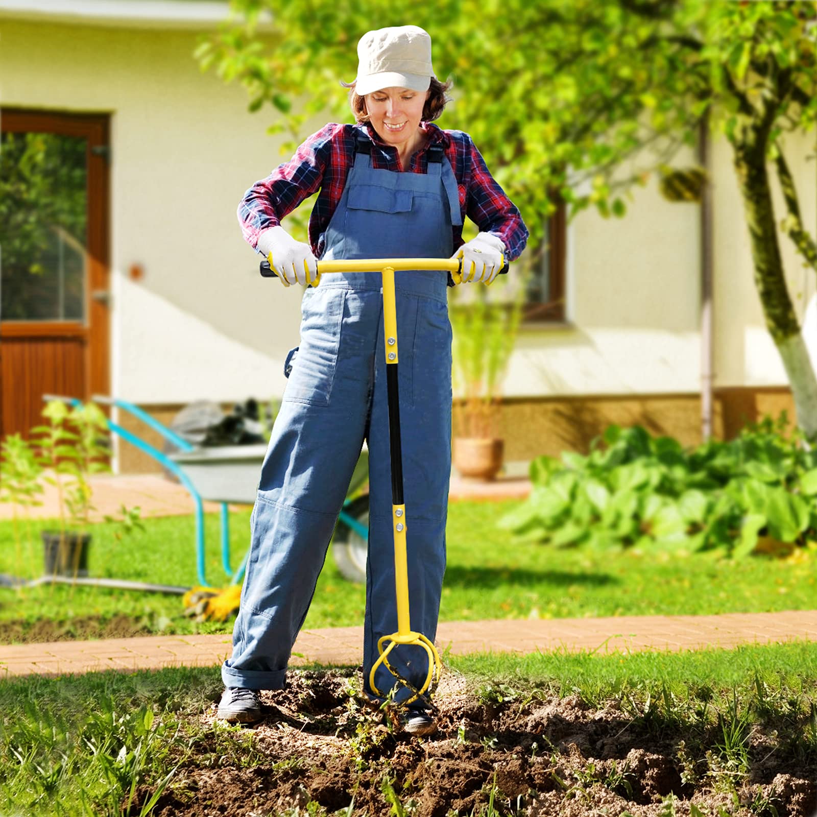 Manual Twist Tiller for Gardening - Steel Garden Claw Hand Cultivator, Lawn Aerator & Soil Loosener for Garden Beds, Plant Boxes & Raised Beds | Perfect for Weeding, Aeration & Soil Preparation