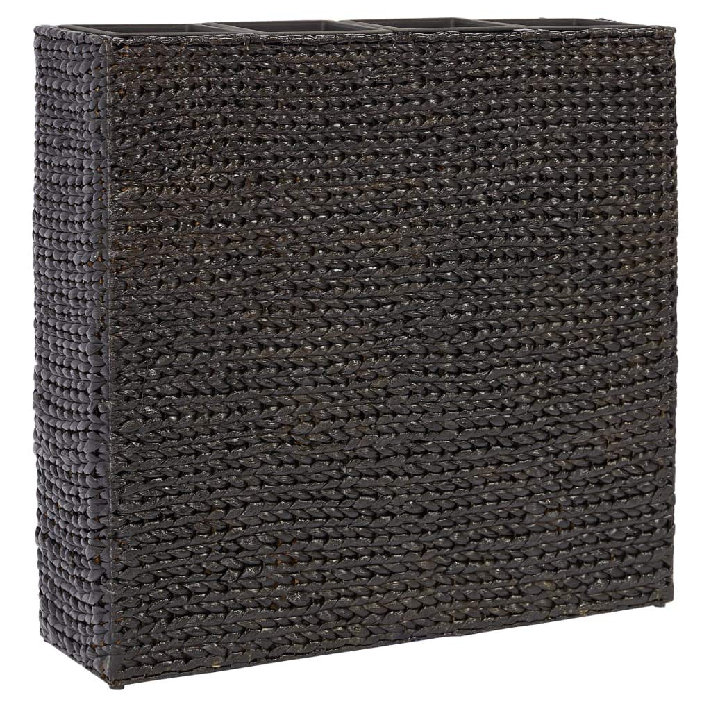 Unfade Memory Garden Planter Flower Box with 4 Pots - Water Hyacinth Planters for Indoor & Outdoor Use - Durable Black Decorative Planter Box - Perfect for Patio, Balcony, Garden & Home Decor