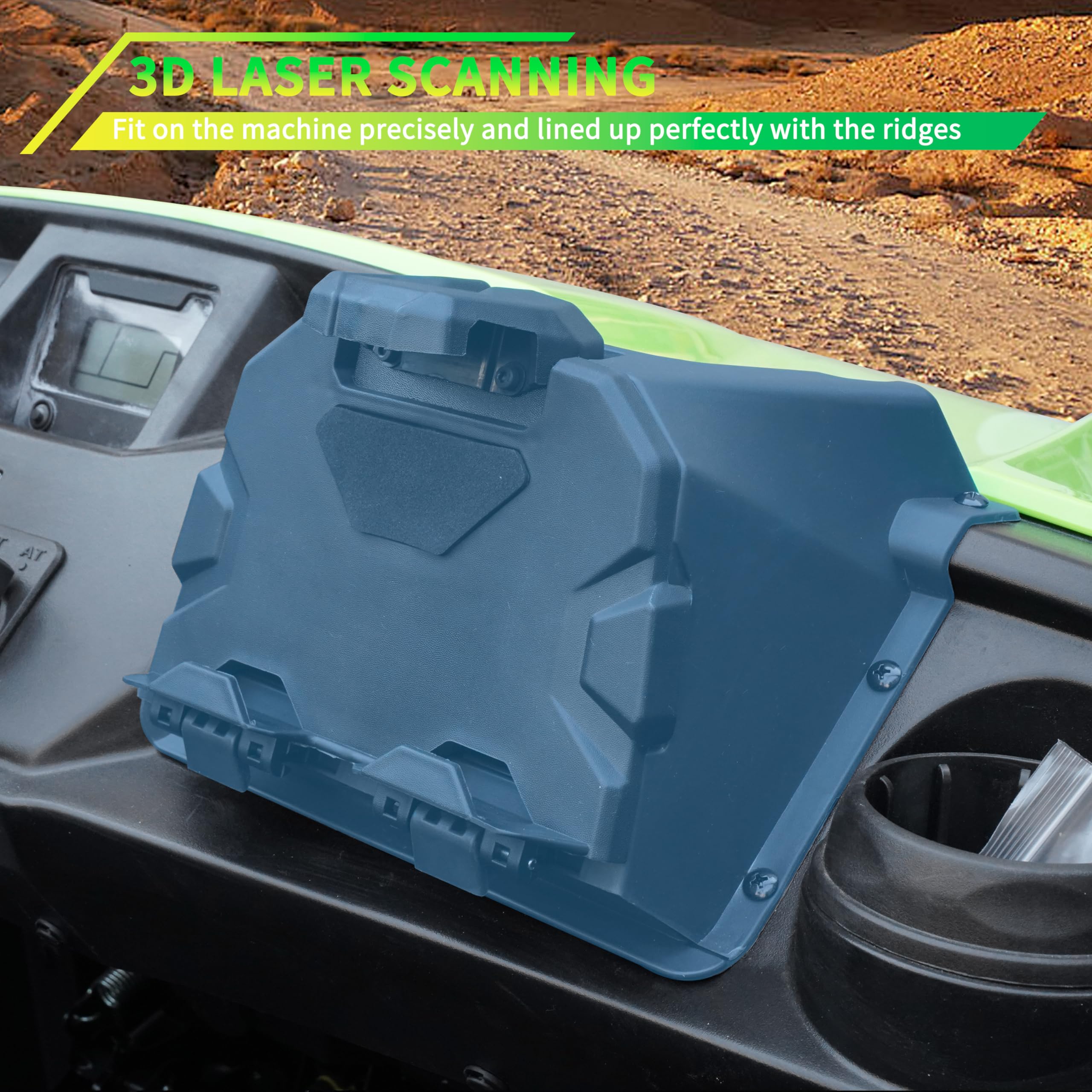 POKIAUTO Adjustable Universal Tablet GPS Phone Mount Holder with Storage Box for Honda Pioneer 500 (2015-2023) & 520 (2021-2023) - Car Accessories for Off-Road Navigation, Camping & Outdoor Adventures
