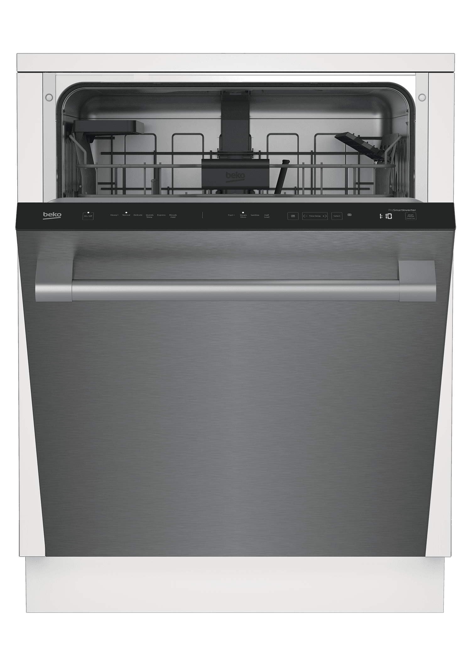 Beko DDT36430X 14 Place Settings Stainless Steel Dishwasher - 45 dBA Quiet Operation, Top Control Panel for Modern Kitchens - Perfect for Large Families & Entertaining Guests