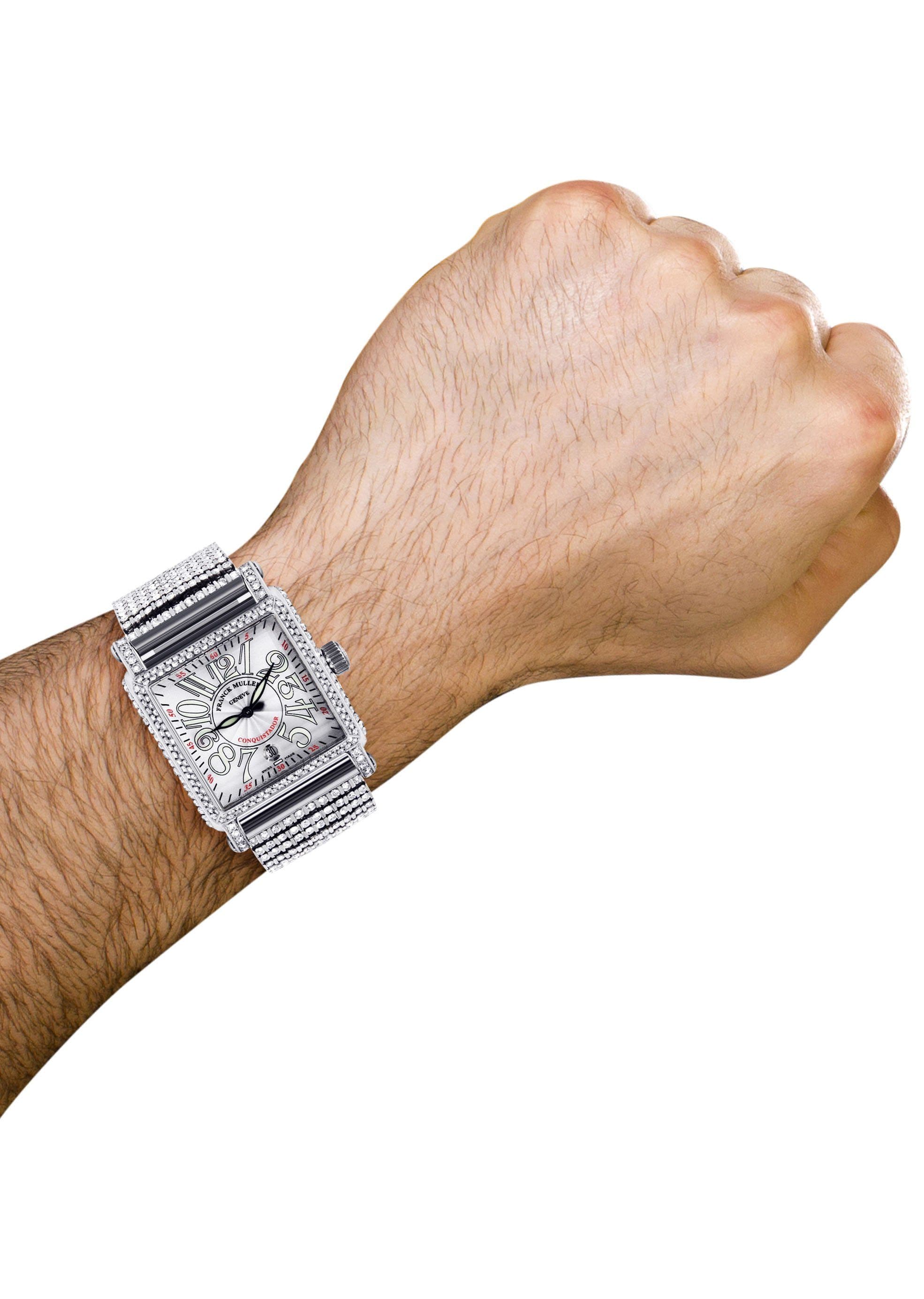 Luxury Diamond Franck Muller Conquistador Cortez Watch - 45mm Stainless Steel Men's Timepiece for Business & Formal Occasions