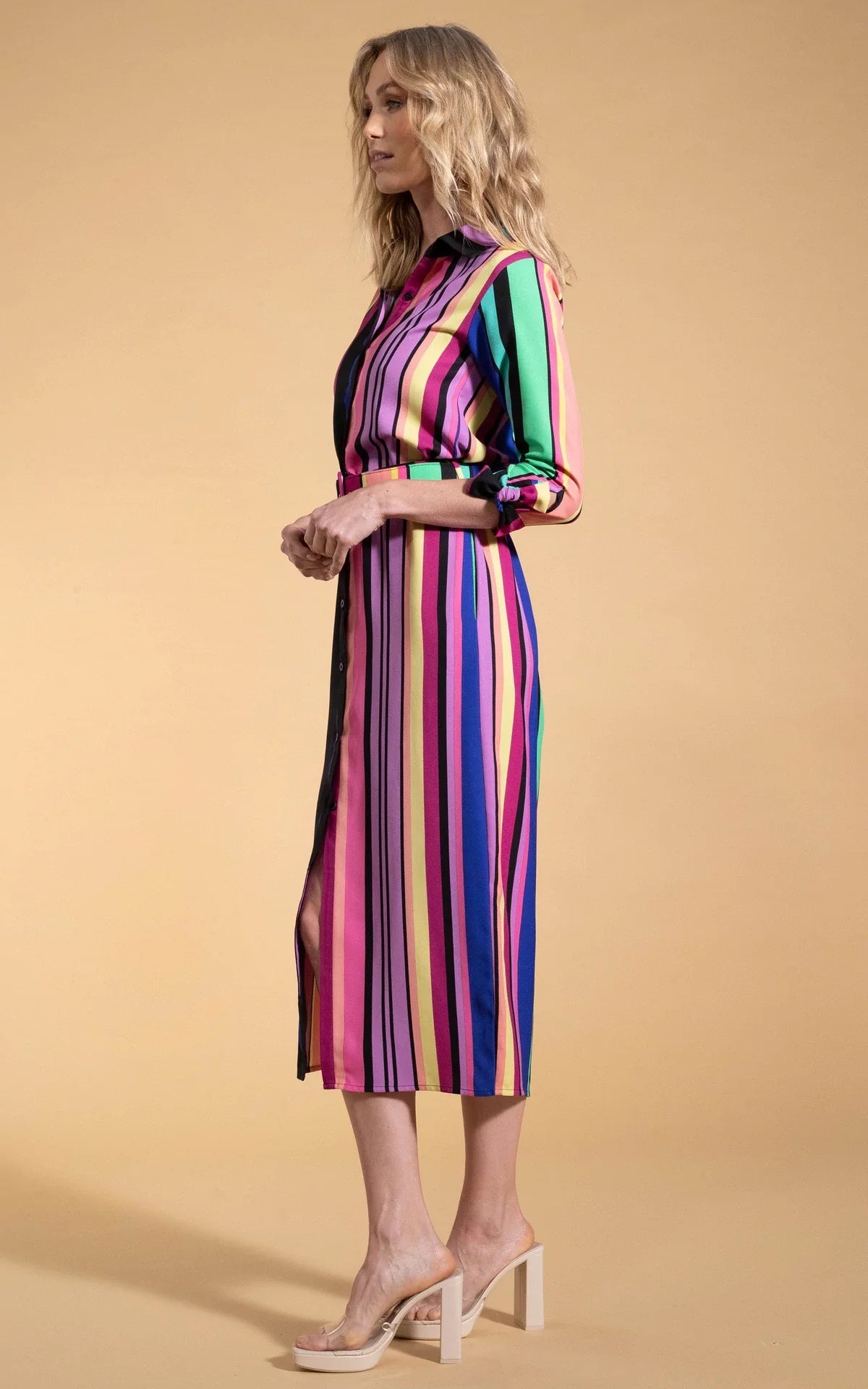 Alva Striped Dress for Women | Multi-Color Summer Casual Dress | Perfect for Beach, Vacation & Everyday Wear