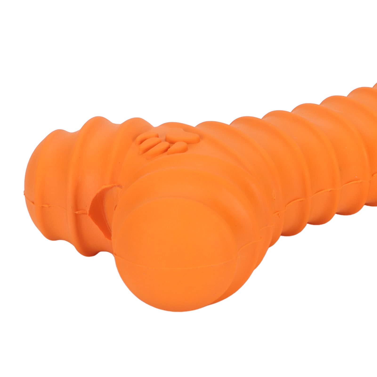 **Zerodis Indestructible Squeaky Dog Toy Bone Shape - Durable Rubber Chew Toy for Large Dogs & Aggressive Chewers - Interactive Pet Toy with Squeaker (Orange) - Perfect for Playtime, Training & Teething Relief**