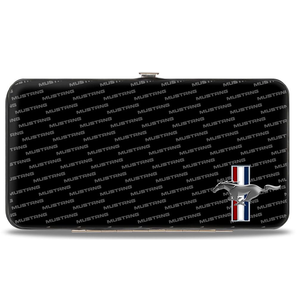 Buckle-Down Women's Hinge Wallet - Mustang Print | Slim Bifold Leather Wallet with RFID Protection | Perfect for Everyday Use, Travel & Gift Giving