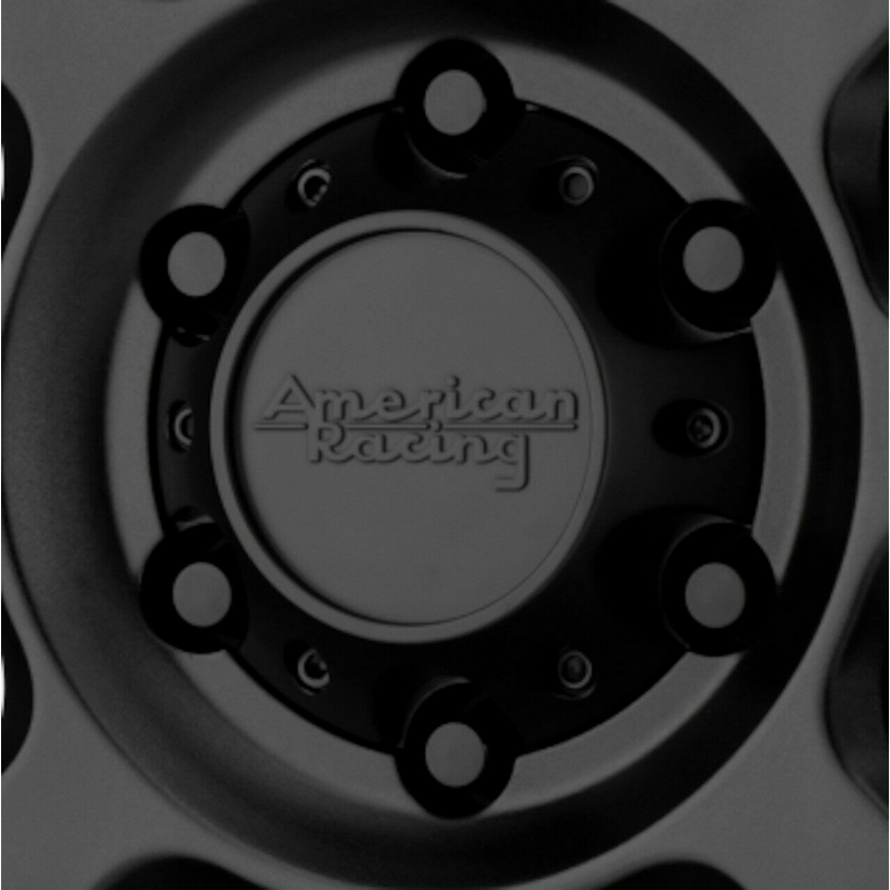 American Racing Bolt On Wheels - Satin Black with Black & Chrome Center Cap - 5x5.5/150 Lug Pattern - Perfect for Trucks, Jeeps & Off-Road Vehicles