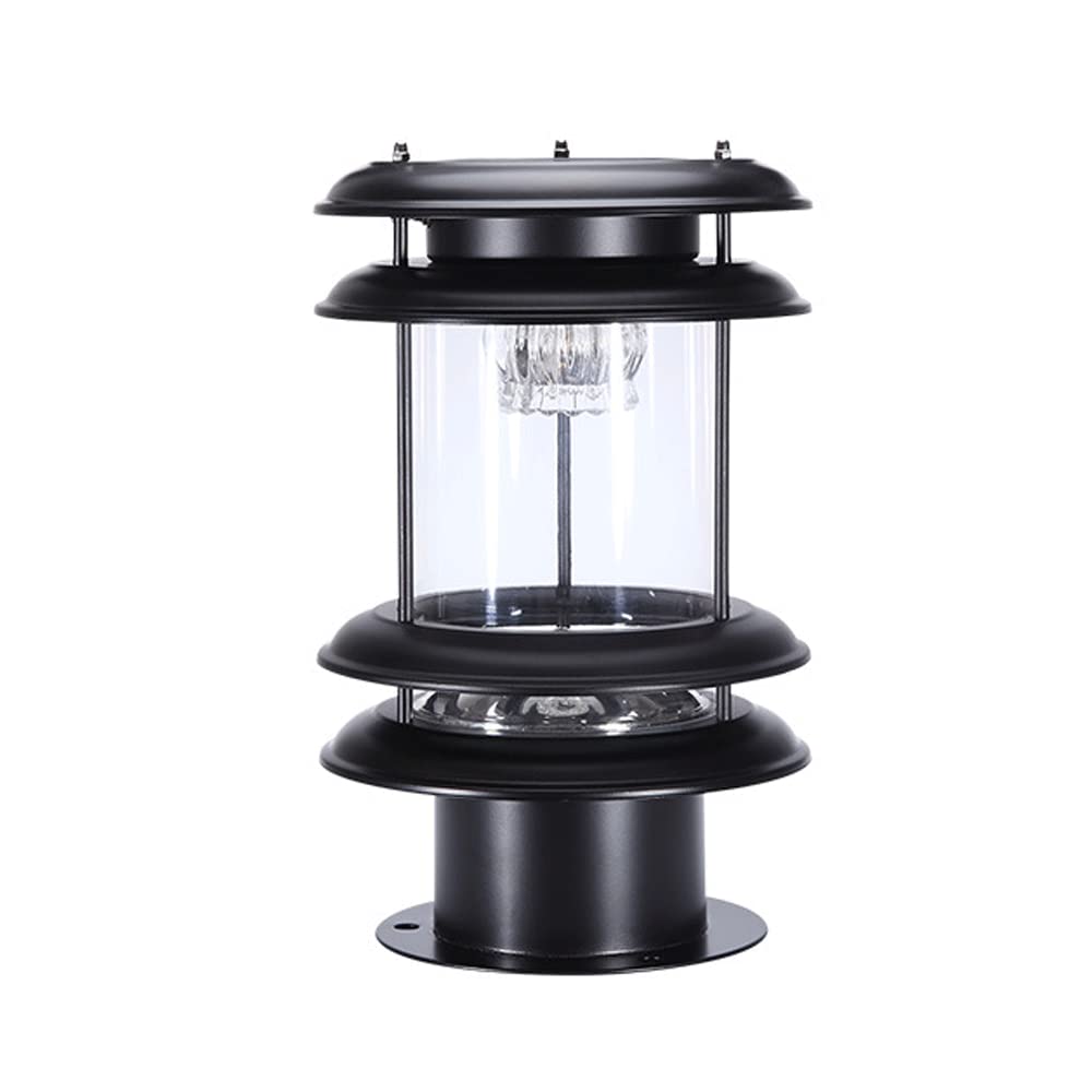 Solar Powered Outdoor Garden Lights - Waterproof LED Lawn & Landscape Lighting for Yard, Pathway, Villa, Street | Durable Metal Post Head Light for Patio, Deck, Backyard Decor