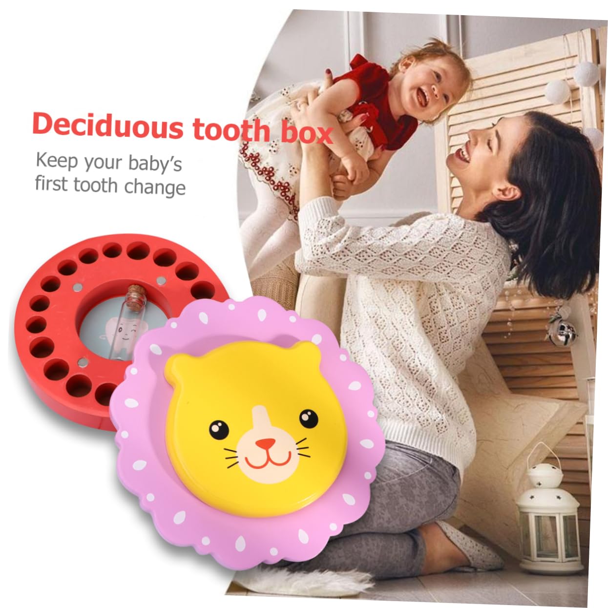 ULDIGI Baby Tooth Memory Box - Wooden Deciduous Tooth Storage Case for Boys & Girls | Keepsake Organizer for First Lost Teeth | Perfect Nursery Decor & Childhood Memento Gift