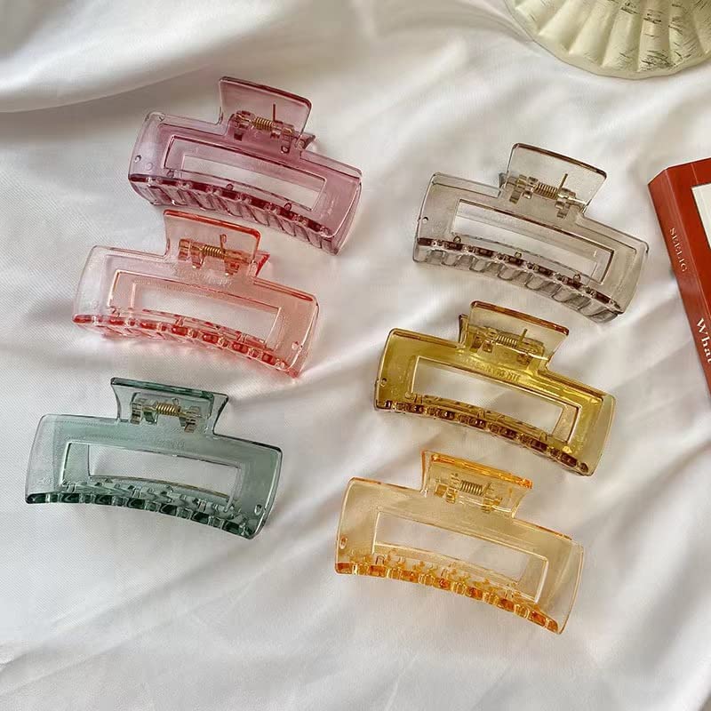 EPARTY Acrylic Jelly Hair Clips for Women - Strong Hold Claw Clips for Thick & Thin Hair - Cute Black Hair Accessories - Perfect Gift for Girls & Women (Great for School, Work, Parties & Everyday Use)