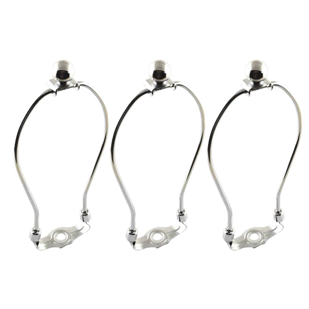 7 Inch Lamp Shade Harp Holder & Finial Set (3 Pcs) - Adjustable DIY Lighting Accessories for Table & Floor Lamps | Perfect for Living Room, Bedroom, and Office Lighting Decor