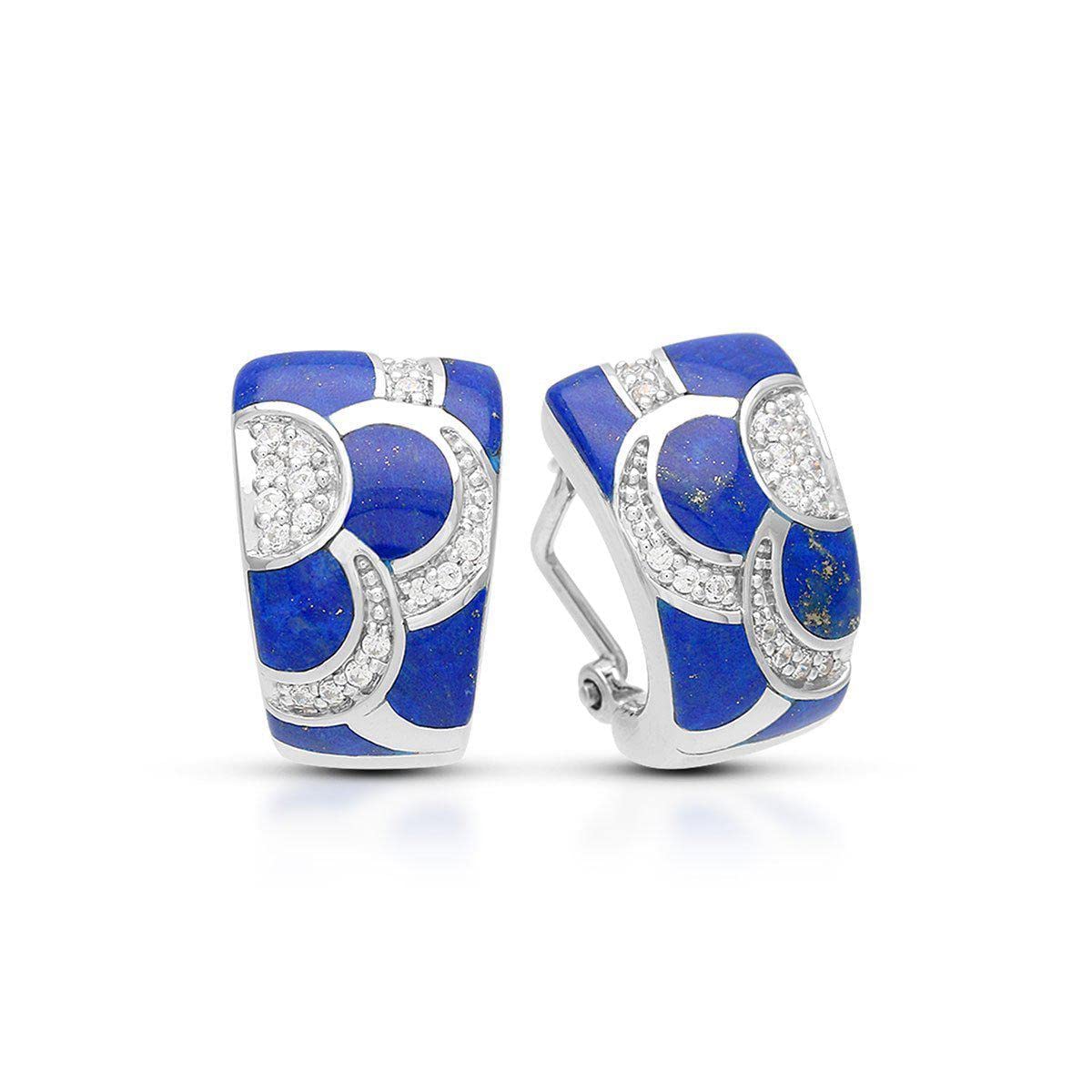 Belle Etoile Adina Lapis Earrings - Handmade Blue Stone Dangle Earrings for Women, Perfect for Parties, Weddings & Special Occasions