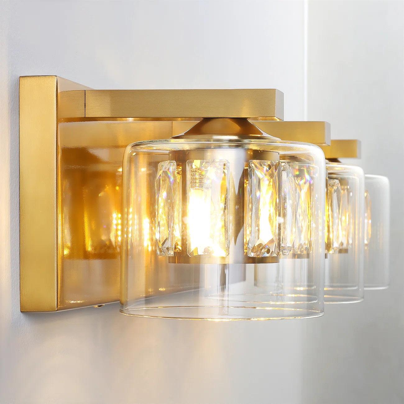 Kolt Modern 3-Light Bathroom Vanity Light Fixture - Brushed Nickel Finish for Bathroom, Powder Room & Dressing Area Lighting