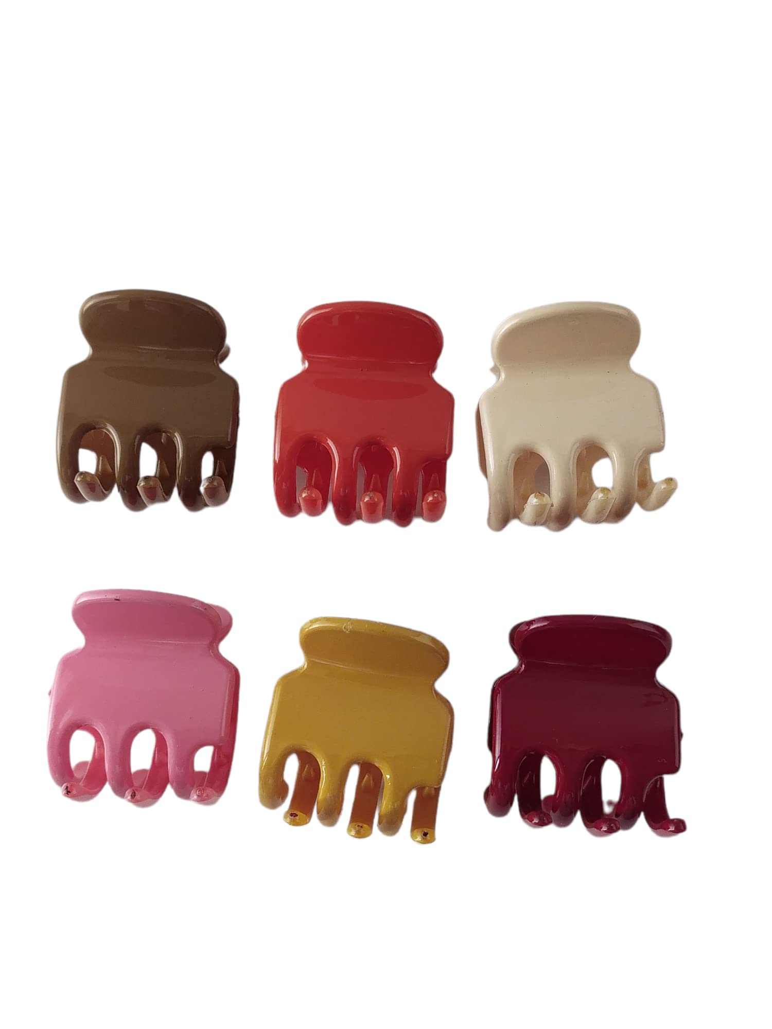 6 PCS Crab Claw Hair Clips for Women & Girls - Non-Slip Hairpins, Barrettes & Hair Accessories - Perfect for Parties, Weddings & Everyday Styling