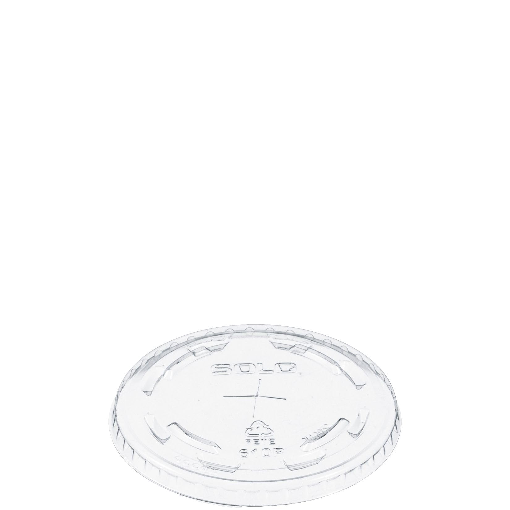 Dart 610TS Clear PET 610 Flat Straw Slot Lids - Case of 1000 (Ideal for Cold Drink Cups, Smoothies & Takeout Beverages)