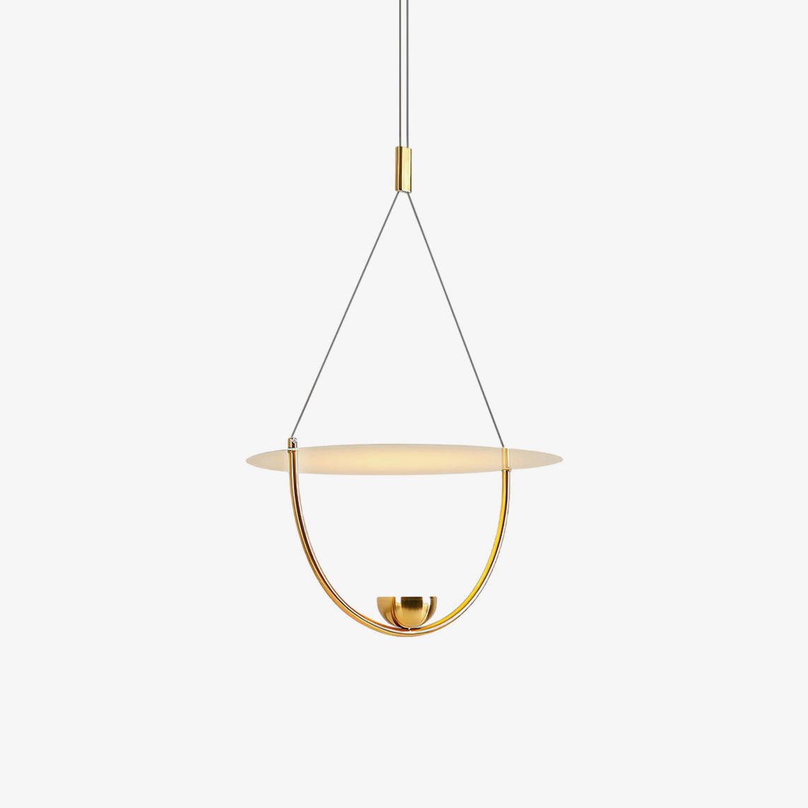 Aurelia Disc Pendant Lamp - Modern Scandinavian Hanging Light Fixture for Dining Room, Kitchen Island & Bedroom Lighting