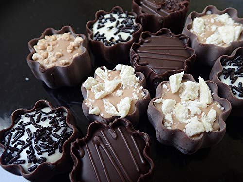 20x30 Inch Laminated Chocolate Bonbons Pralines Poster - Vibrant Colors & High Resolution Art Print - Perfect for Kitchen Decor, Cafe Wall Art & Chocolate Lover Gifts
