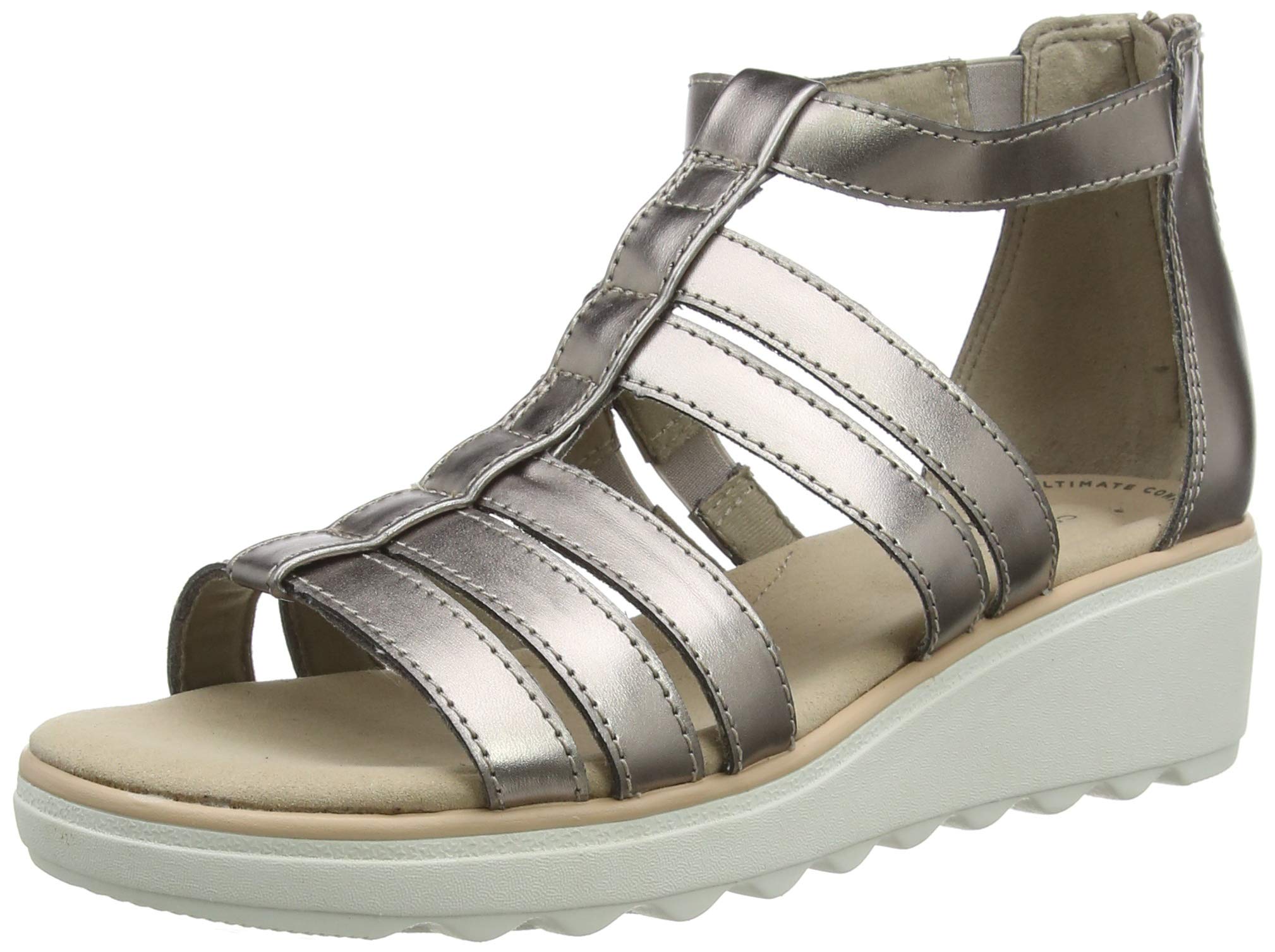 Clarks Women's Comfortable Ankle Strap Sandals - Breathable Summer Walking Shoes for Beach, Travel & Casual Outfits