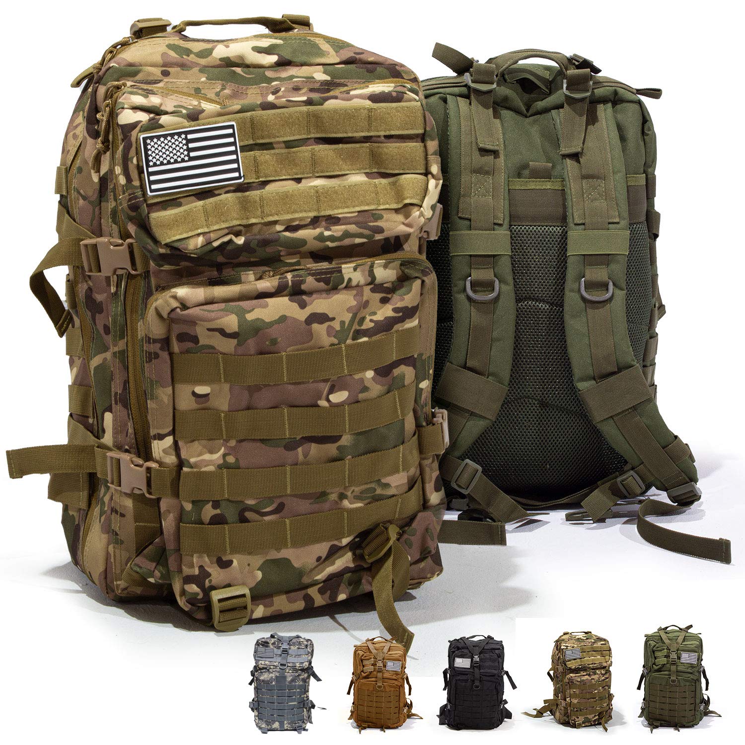 50L Tactical Bug Out Bag Backpack - Survival Essentials Backpack for Emergency Preparedness & Outdoor Adventures (Digital Camo) - Perfect for Hiking, Camping, and Disaster Preparedness