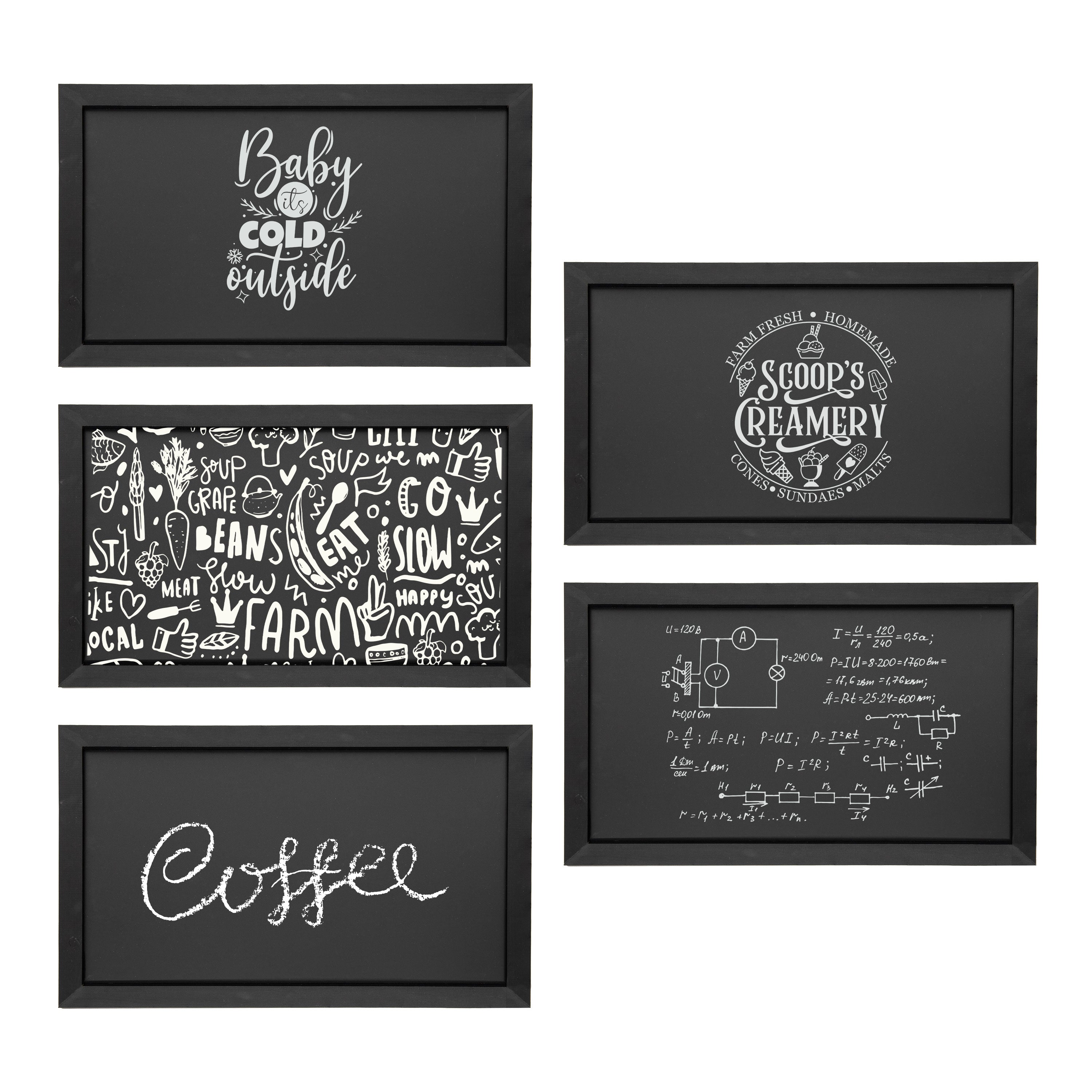 Sunnydaze 36 x 24 Inch Magnetic Chalkboard for Wall - Durable Dry Erase Board for Kitchen, Office, Classroom & Kids Room Organization