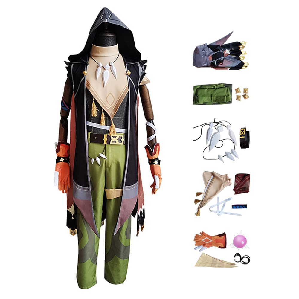 Genshin Impact Razor Cosplay Costume - Anime Hoodie & Long Trench Coat Set for Halloween, Comic Con, Anime Expo & Cosplay Events | Perfect for Game Character Dress Up & Themed Parties