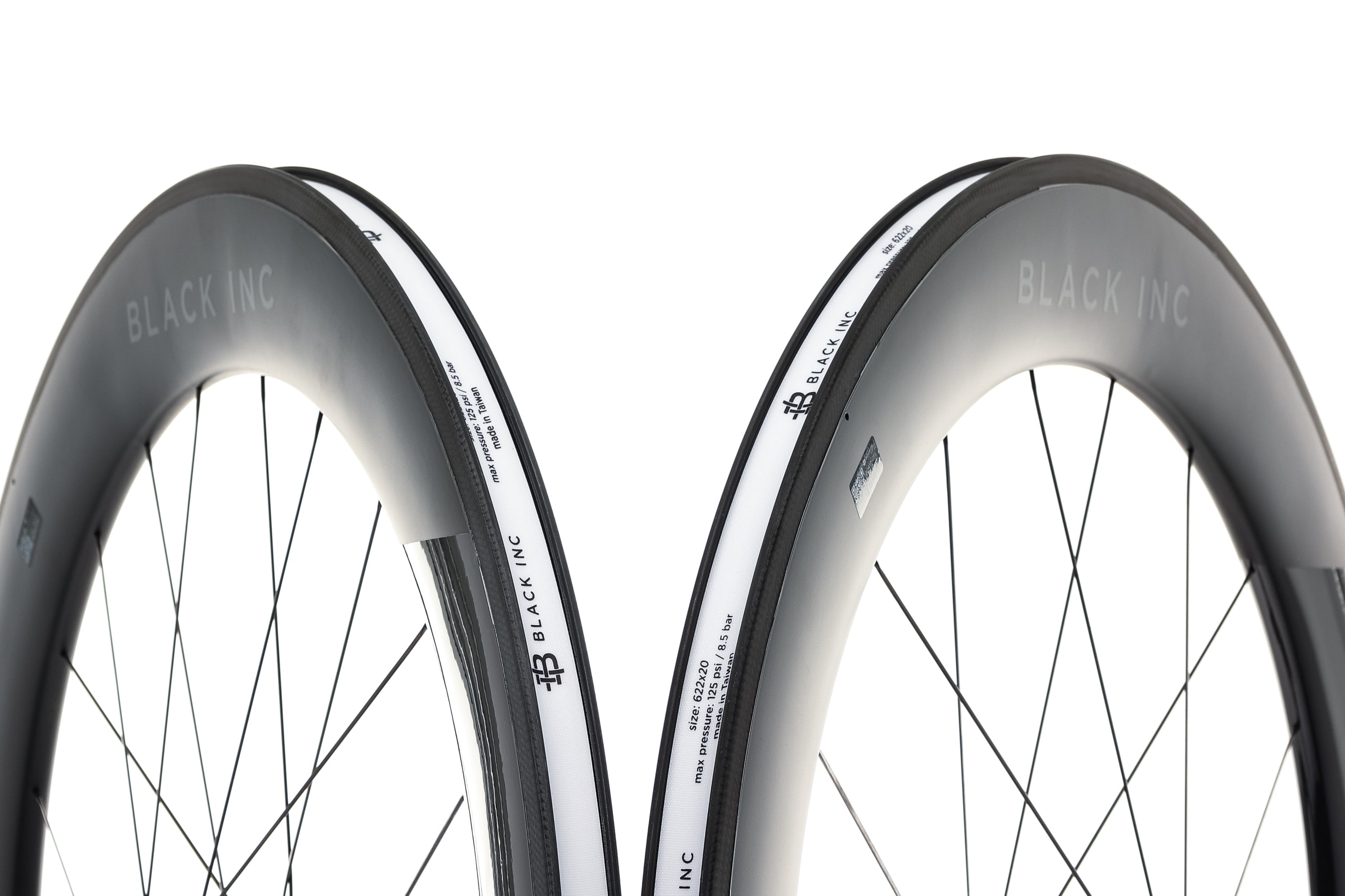 Black Inc Eighty Carbon Clincher 700c Wheelset - Lightweight Aero Road Bike Wheels for Racing & Training | High-Performance Carbon Fiber Cycling Wheelset for Road Bikes