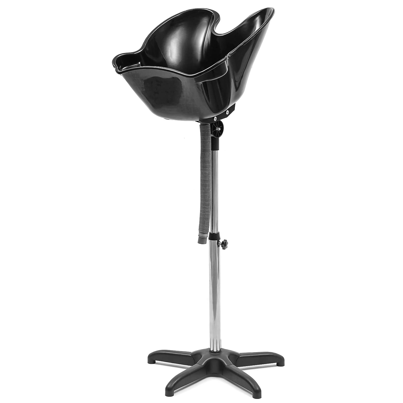 Professional Adjustable Height Barber Hair Basin - Portable Salon Shampoo Bowl with Stand & Drain Pipe for Hair Washing & Treatment | Perfect for Home Salon, Barbershop & Mobile Hair Services