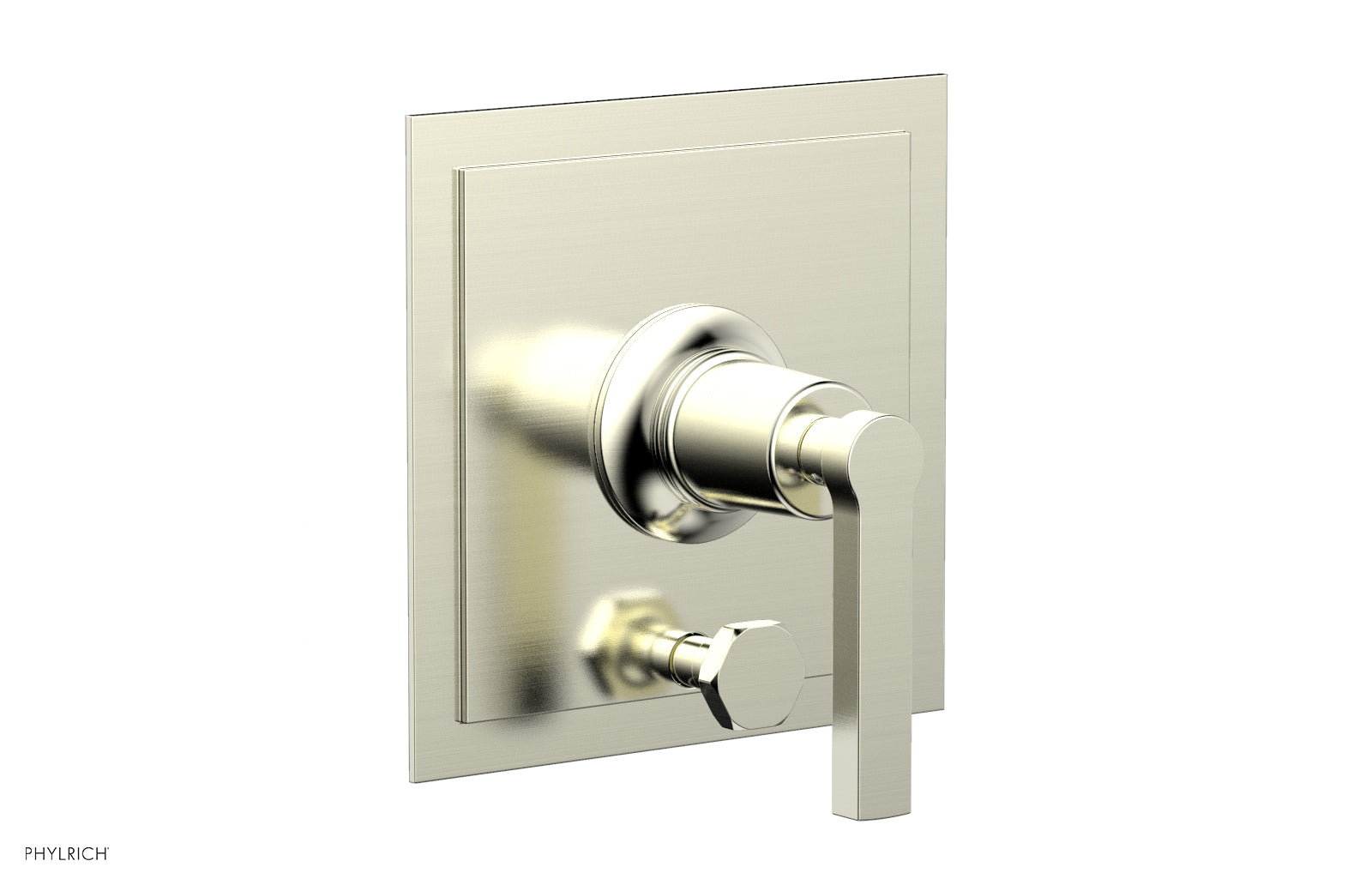 HEX MODERN Pressure Balance Shower Plate with Diverter & Handle Trim Set 4 102 - Perfect for Bathroom Renovation & Modern Home Decor