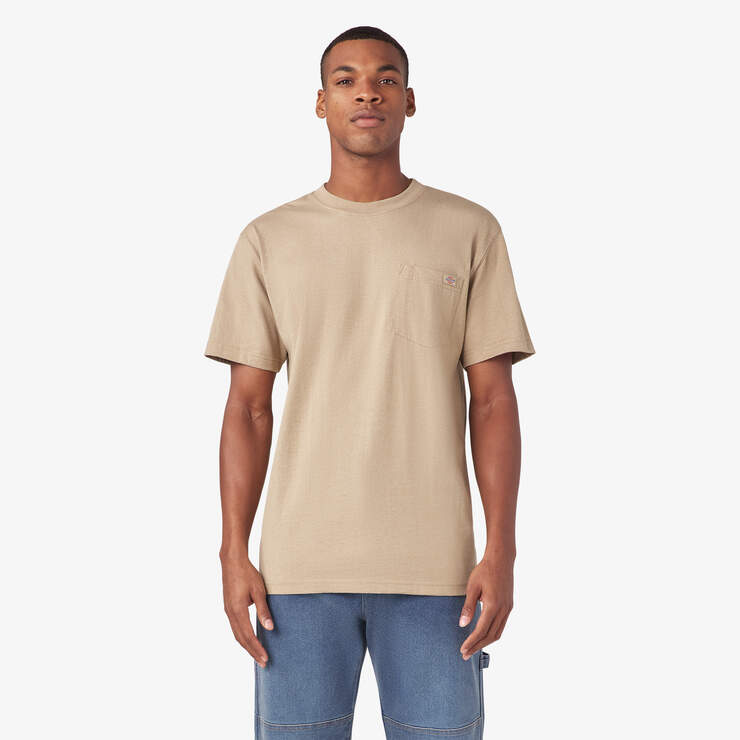 Dickies Men's Heavyweight Short Sleeve Pocket T-Shirt - Relaxed Fit Cotton Crewneck Tee for Work, Casual Wear & Everyday Comfort