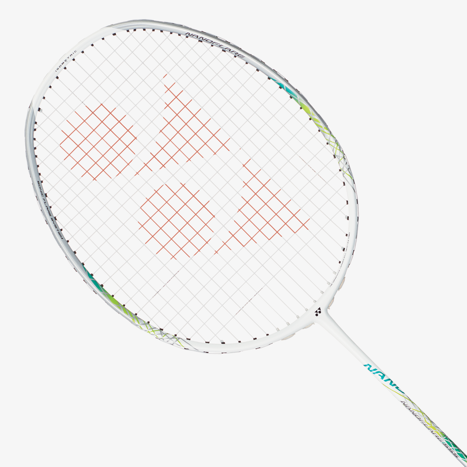 Yonex Nanoflare 555 Badminton Racket - Matte White - Lightweight Carbon Fiber Shaft for Speed & Control - Perfect for Competitive Play & Training Sessions