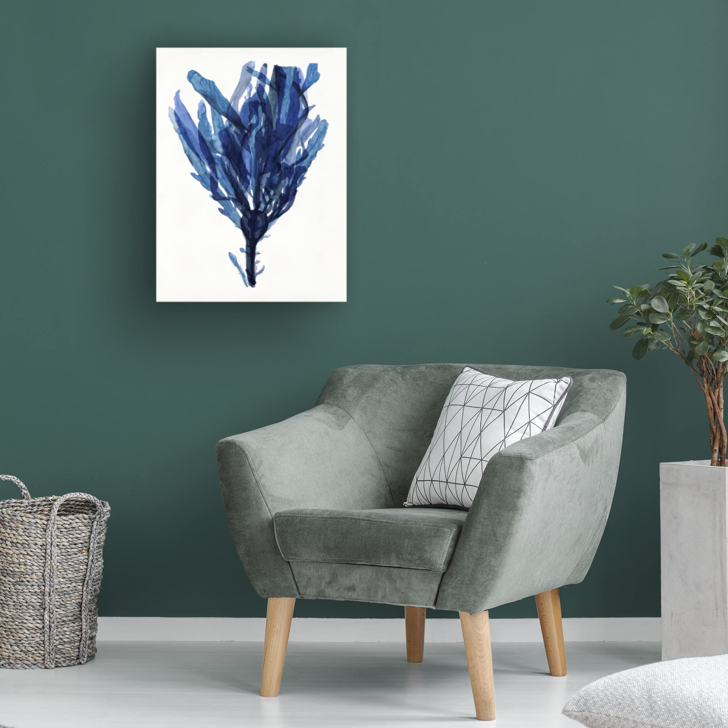 Stellar Design Studio 'Indigo Ocean IV' Canvas Wall Art Print - Modern Coastal Decor for Living Room, Bedroom & Office