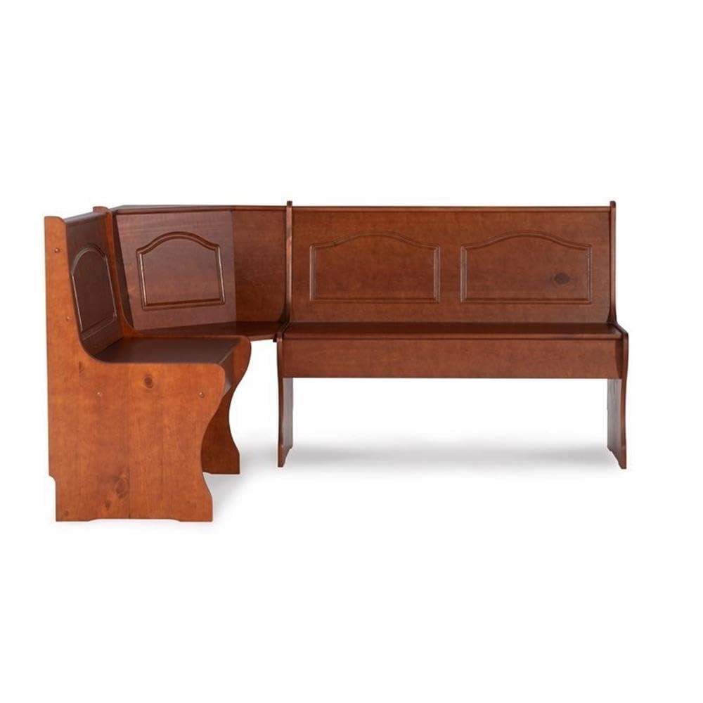 Premium Walnut Wood Kitchen Dining Nook Corner Unit - Space-Saving Furniture for Small Kitchens & Breakfast Nooks
