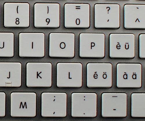 4Keyboard MAC NS Swiss Non-Transparent White Background Keyboard Stickers - Compatible with Desktop, Laptop & Notebook Computers - Perfect for Multilingual Typing, Office Work & Travel
