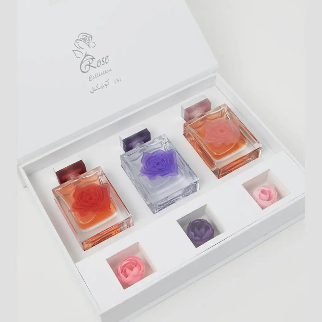 Rose Collection Eau de Parfum Set - 3 x 75ml Floral Fragrance for Women | Perfect for Daily Wear, Date Nights & Special Occasions