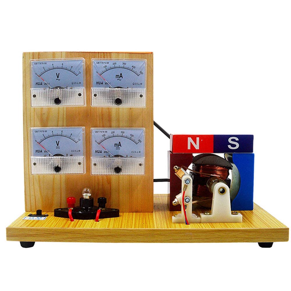 Portable Hand Crank Generator Kit - AC/DC Power Lab Demonstration, DIY Electric Motor Physical Science Experiment for Kids & Students - Perfect for STEM Education & Classroom Learning Activities