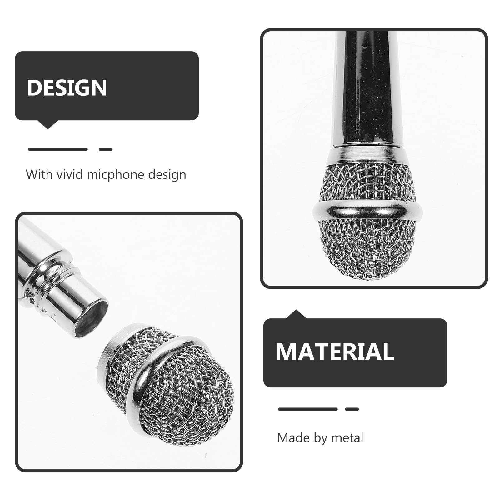 FOMIYES 2 Pack Cute Microphone Keychain - Mini Music Note Keyring for Purse, Bag & Keys - Perfect Party Favors & Gifts for Musicians & Music Lovers - Great for Concerts, Karaoke Nights & Music Themed Events