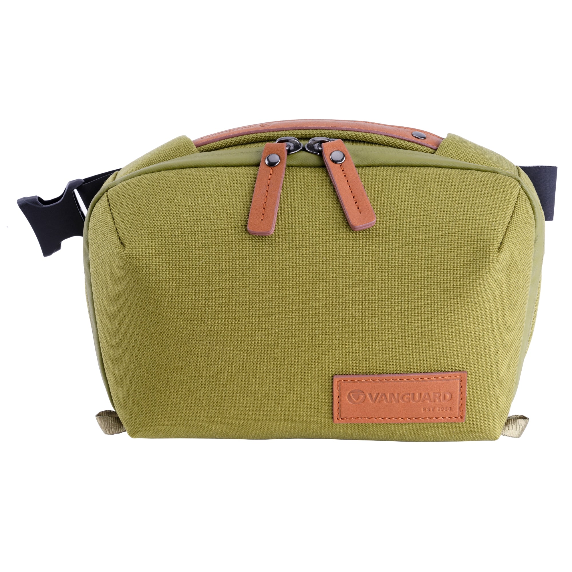 VEO City CB24 GR Crossbody Camera Bag for Women & Men - Waterproof Green Shoulder Bag for DSLR, Mirrorless Cameras - Perfect for Travel, Hiking & Everyday Use