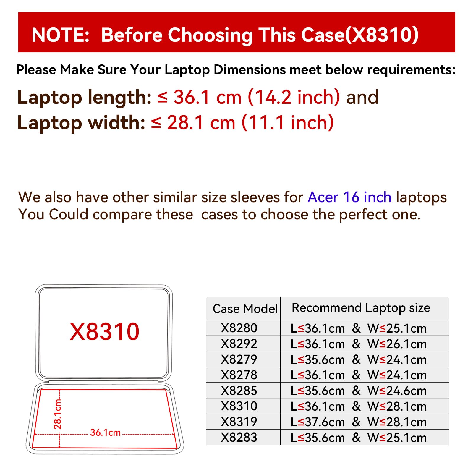 Smatree Hard EVA Protective Laptop Sleeve for 16-inch Acer Nitro 16, Predator Helios 16/Neo 16 & 15.6-inch Helios 3D 15 SpatialLabs Edition - Shockproof Water-Resistant Case for Gaming Laptops - Perfect for Travel, School & Office Use