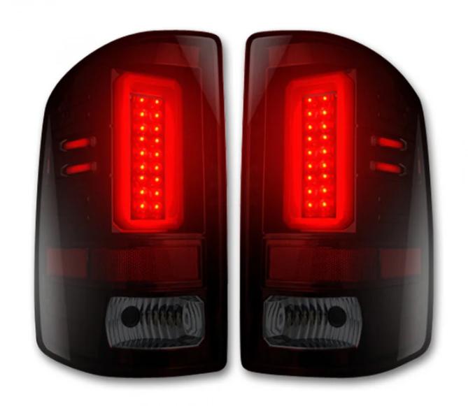 GMC Sierra 1500 2016-2018 Smoked OLED Tail Lights - Upgrade for Enhanced Visibility & Style (Perfect for Night Driving & Custom Truck Mods)