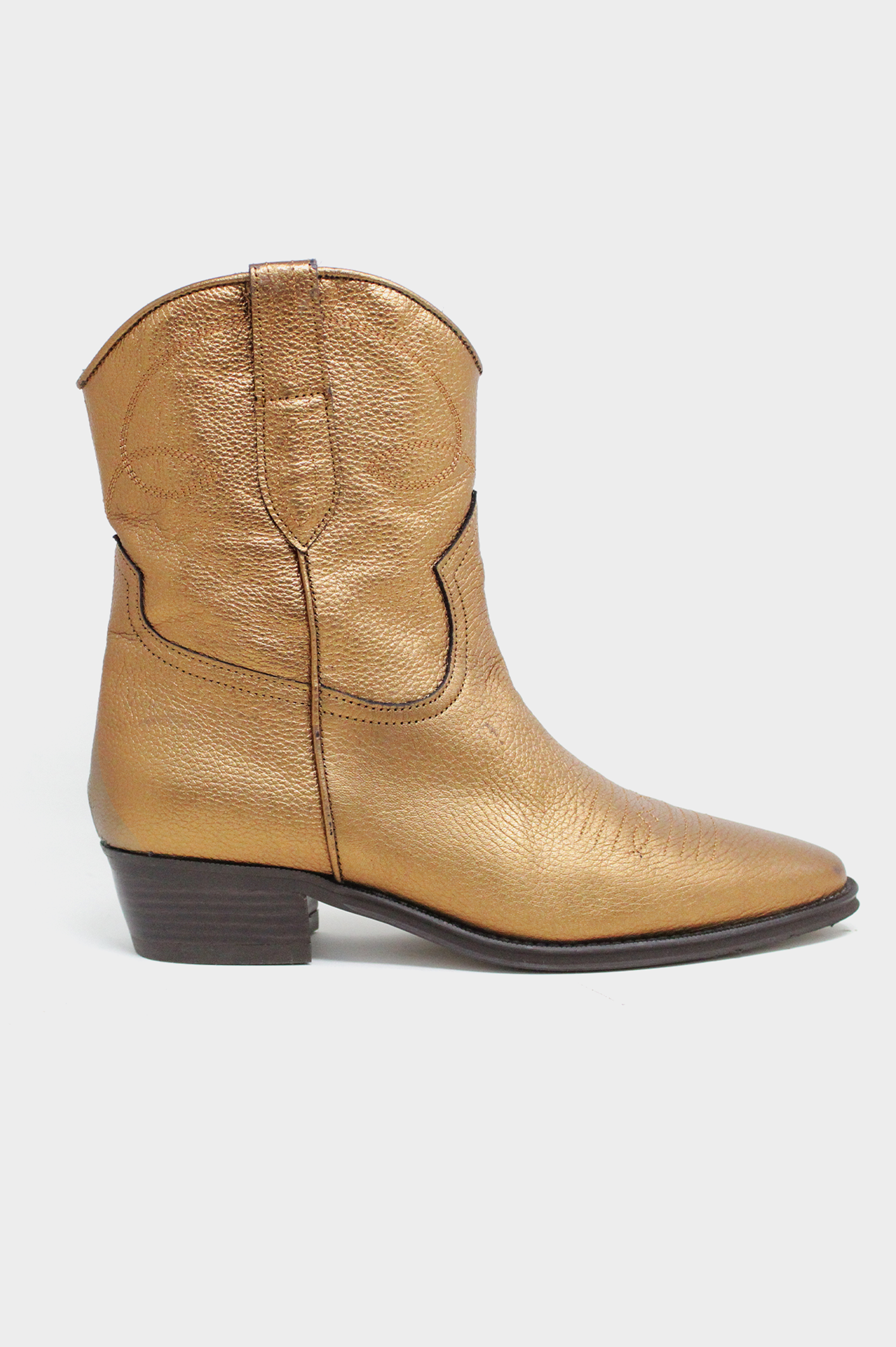 ALPE Camilla Short Cowboy Boots for Women - Western Style Ankle Boots in Copper Brown | Perfect for Country Music Festivals, Rodeos & Western Fashion