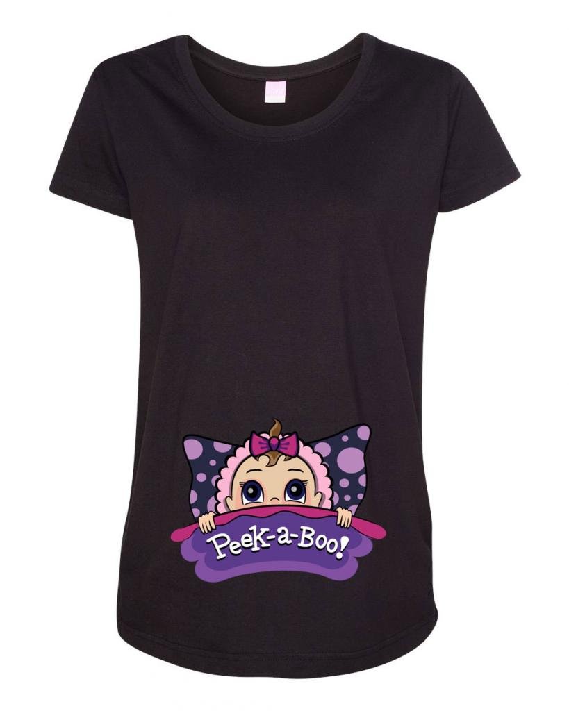 Maternity T-Shirt for Baby Girls - Soft & Comfortable DT Tee - Perfect for Pregnancy, Nursing & Newborn Photos