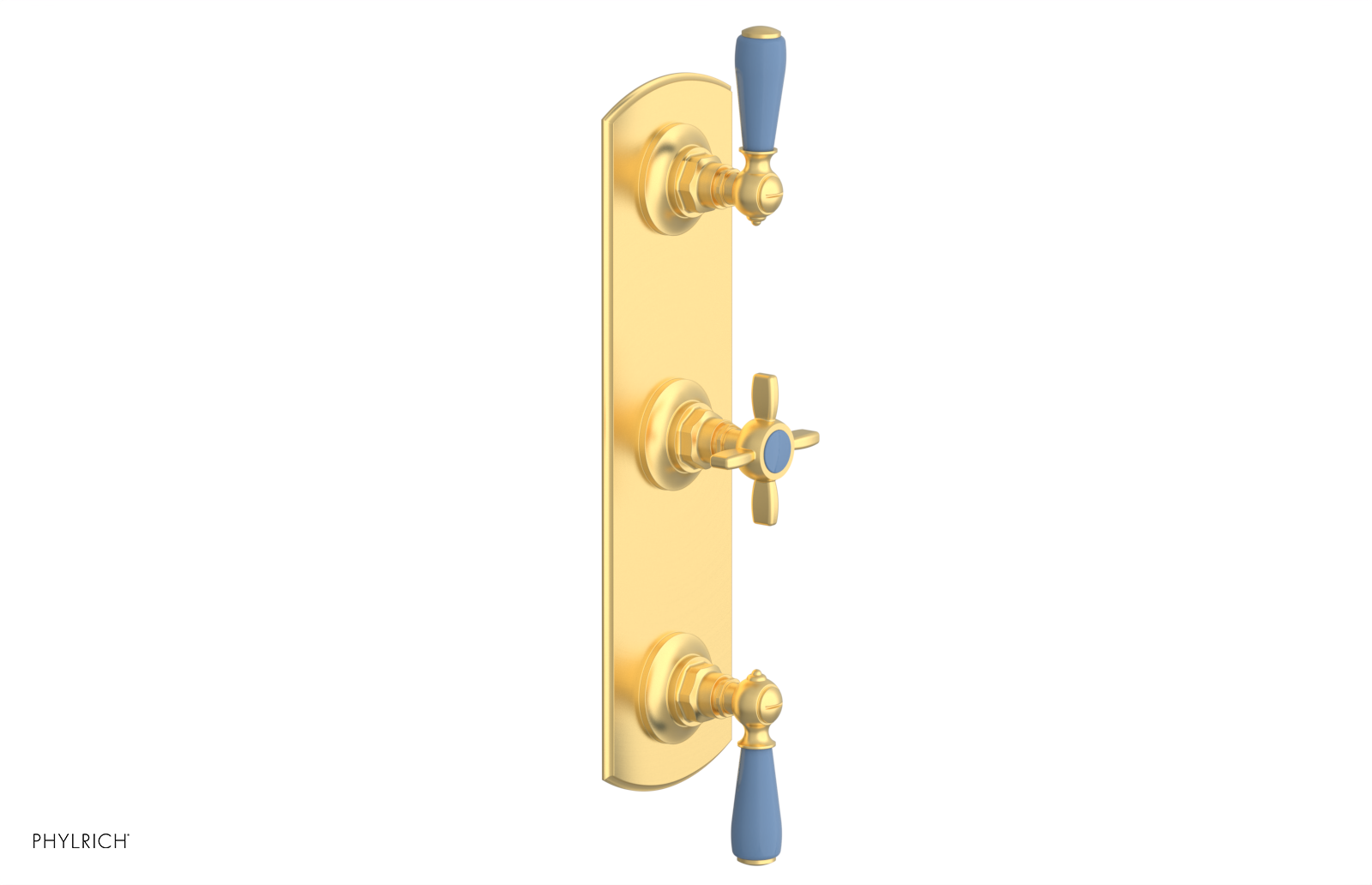 Jamestown Thermostatic Shower Valve with Dual Volume Control & Light Blue Accents - 4740 Series | Perfect for Modern Bathroom Renovations & Spa-Like Shower Experiences