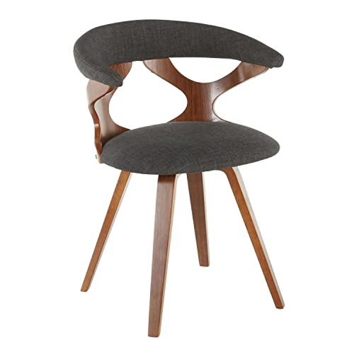 Walnut Wood, Charcoal Fabric
