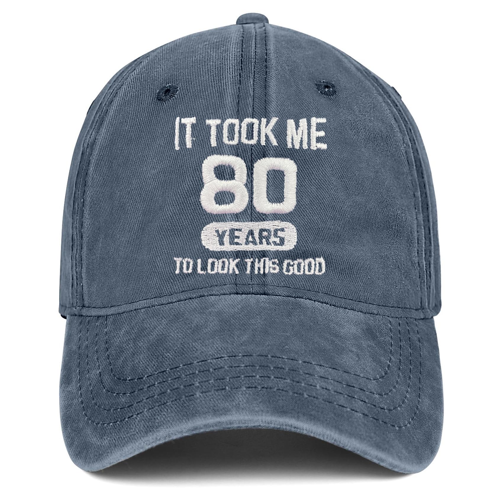 80th Birthday Gifts for Men & Women - 'It Took Me 80 Years to Look This Good' Cotton Washed Hat - Perfect for Birthday Parties, Retirement Celebrations & Milestone Gifts