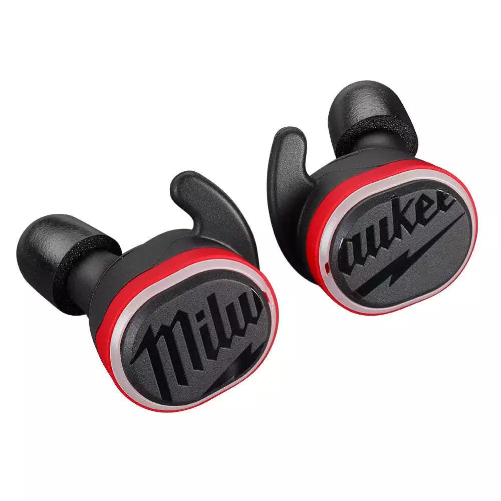 Milwaukee 2191-21 USB Bluetooth Jobsite Earbuds - Wireless Noise Cancelling Headphones for Construction, Woodworking & DIY Projects