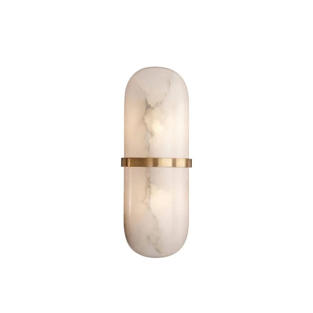 Alabaster Pill Wall Light - Modern LED Sconce for Bedroom, Living Room & Hallway - Dimmable Night Light with Soft Glow - Perfect for Home Decor and Ambient Lighting
