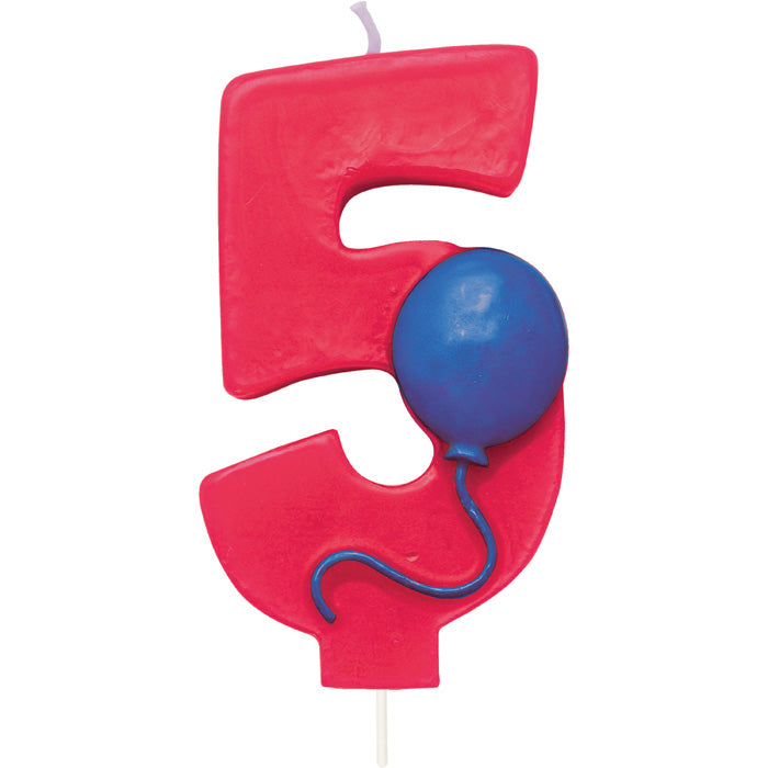 5-Pack Balloon Candles for Birthday Party Decorations - Floating Balloon Shaped Candles for Wedding, Anniversary & Special Events