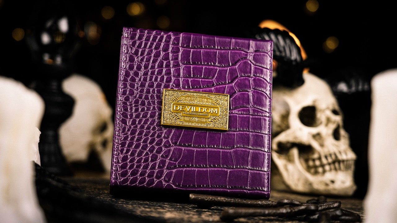 Devildom Premium Luxury Leather Playing Cards - Elegant Casino Style Deck for Poker, Blackjack & Magic Tricks - Perfect for Game Nights, Gifts & Collectors