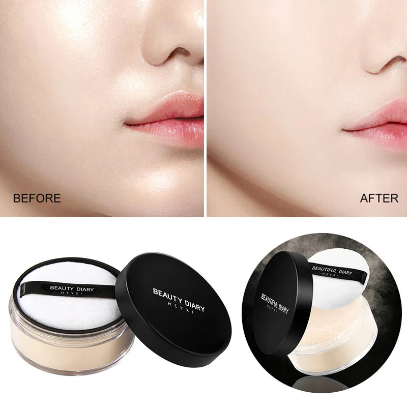 Translucent Loose Facial Powder - Oil Control & Setting Makeup for All Skin Types | Perfect for Daily Wear, Photo Shoots & Special Occasions