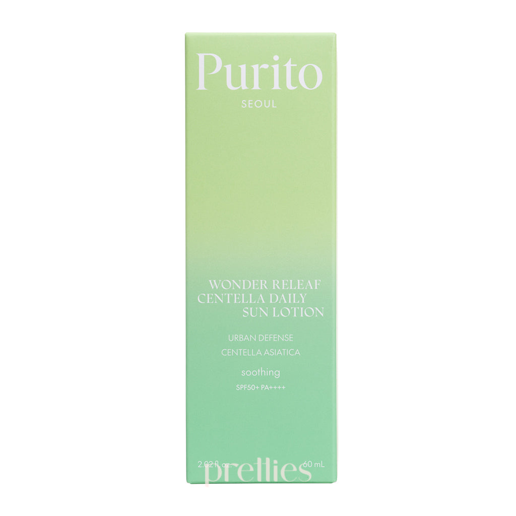 PURITO Wonder Releaf Centella Daily Sun Lotion SPF50+ PA++++ 60ml | Korean Sunscreen for Face | Lightweight, Non-Greasy Sun Protection | Perfect for Daily Use & Outdoor Activities